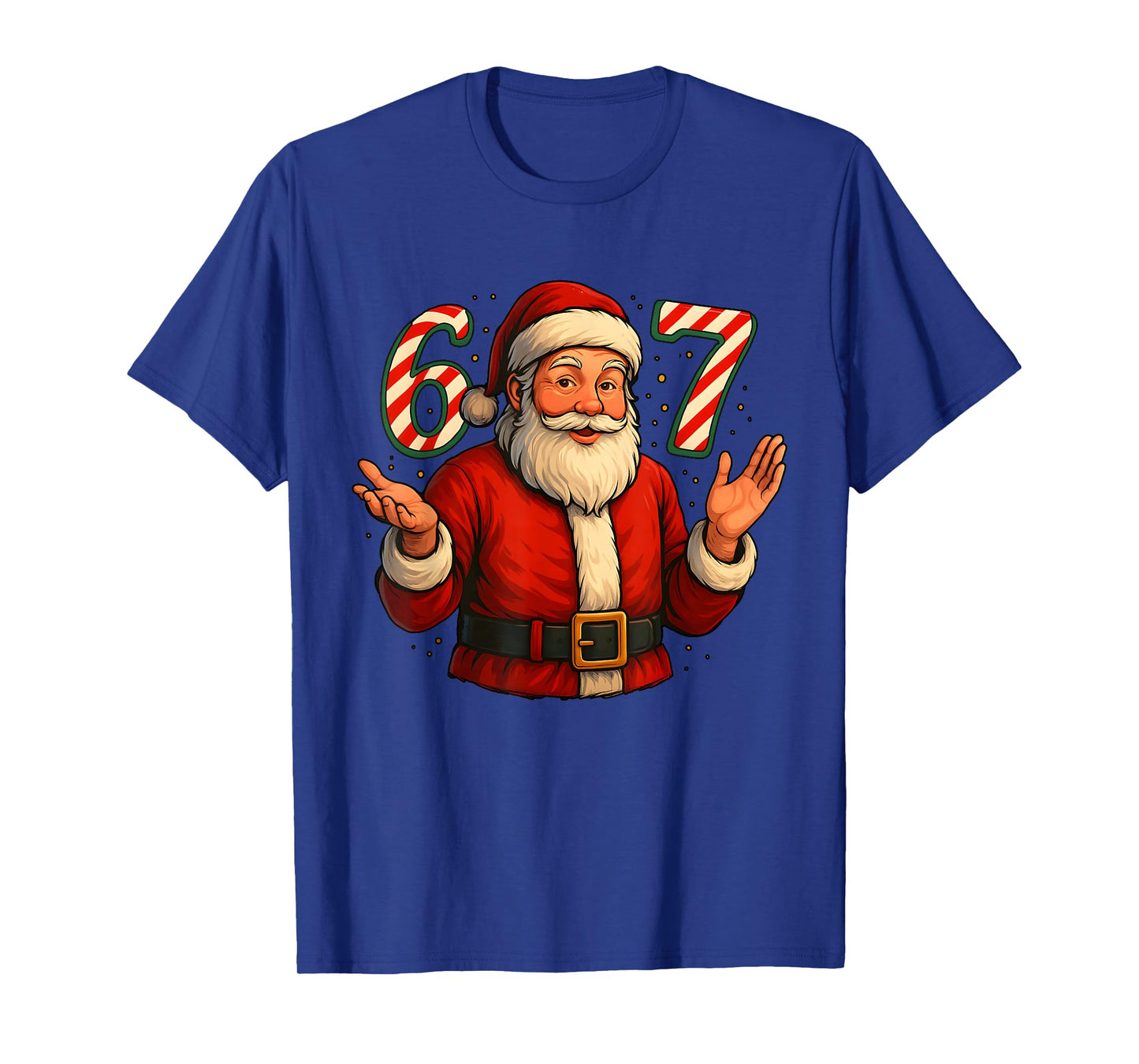 Funny 67 Meme Santa Style Christmas 6 7 T-Shirt