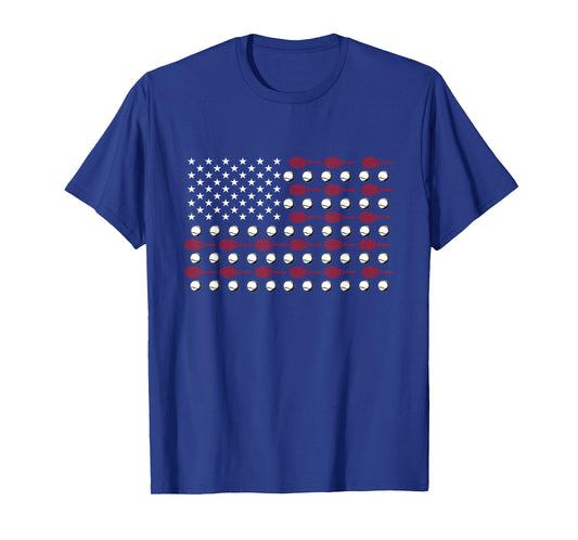 American Flag US Patriotic Tennis Ball T-Shirt