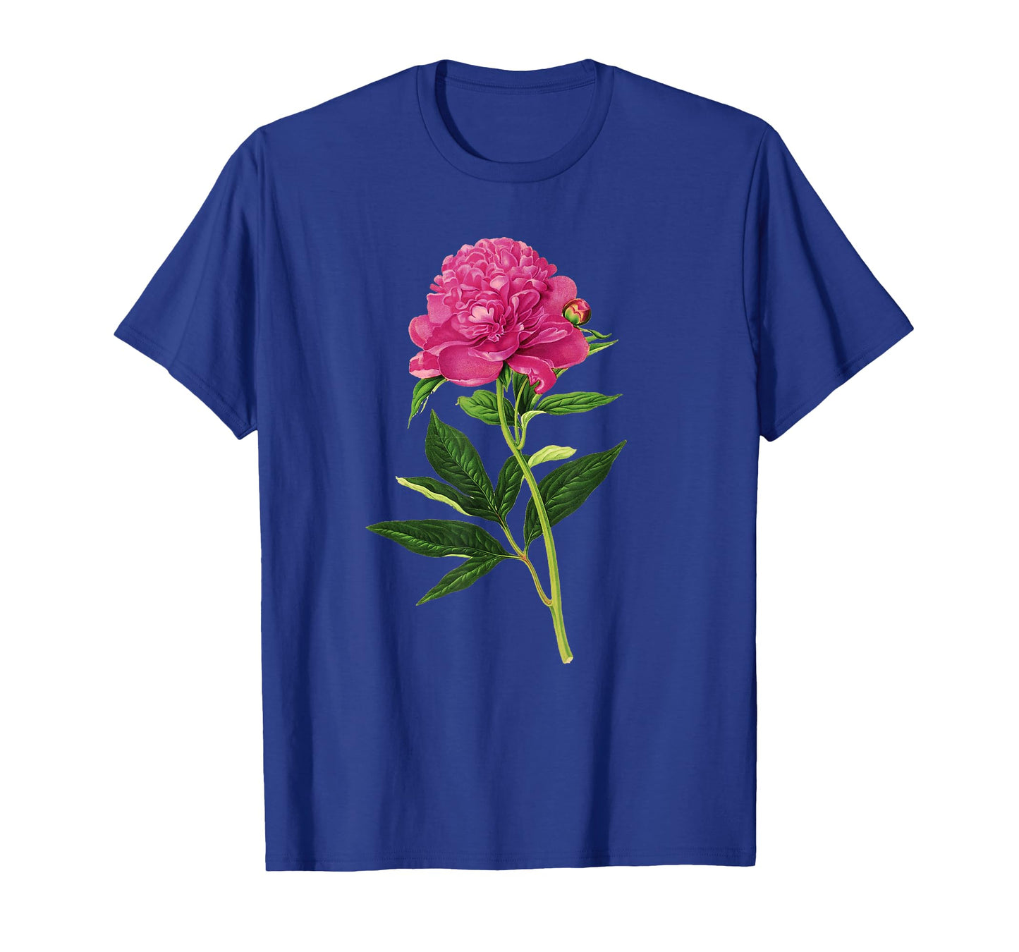 Vintage Botanical Print, Fuchsia Pink Peony T-Shirt