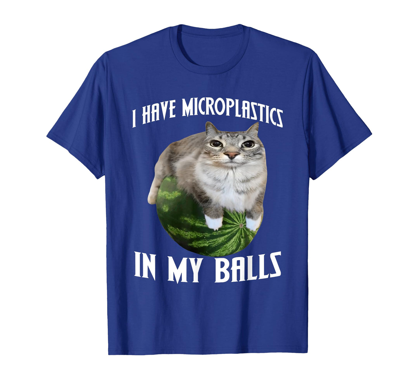 I Have Microplastics In My Balls Funny Cat Meme T-Shirt for Men Women