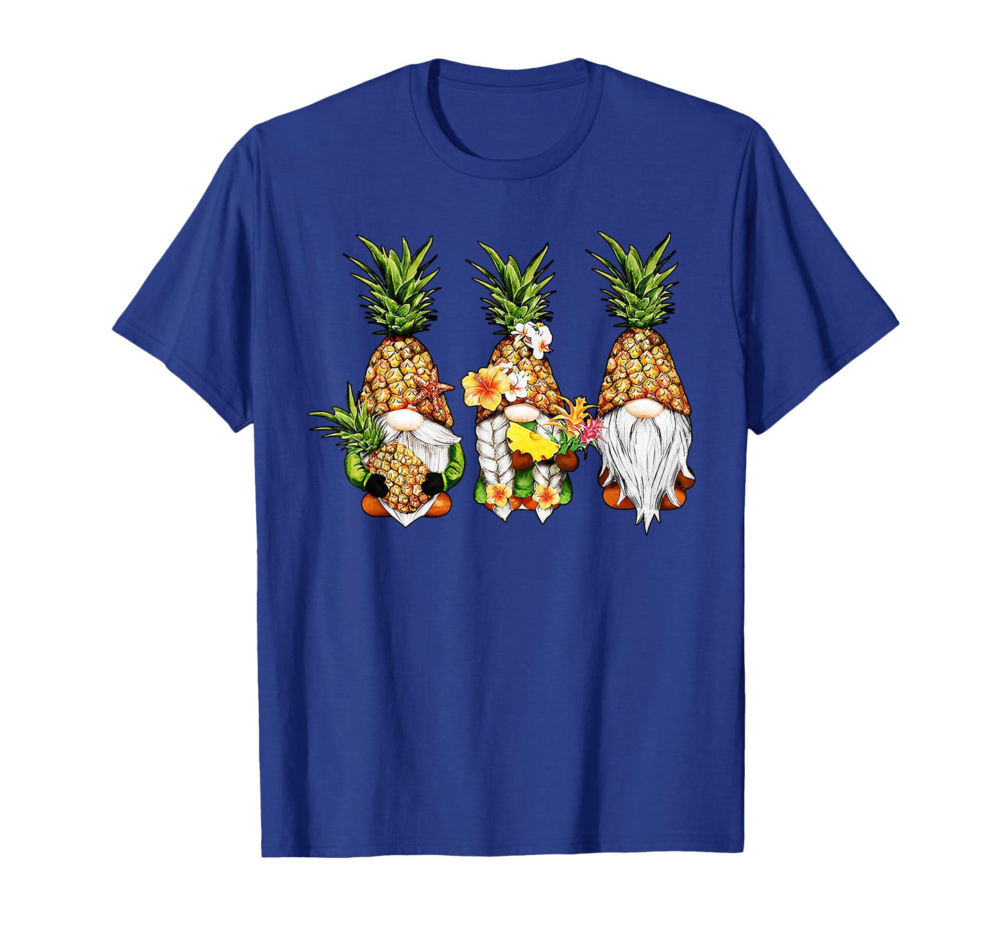 Pineapple Gnomes Beaches Summer Aloha Hawaii Hawaiian T-Shirt for Men Women Girls Kids