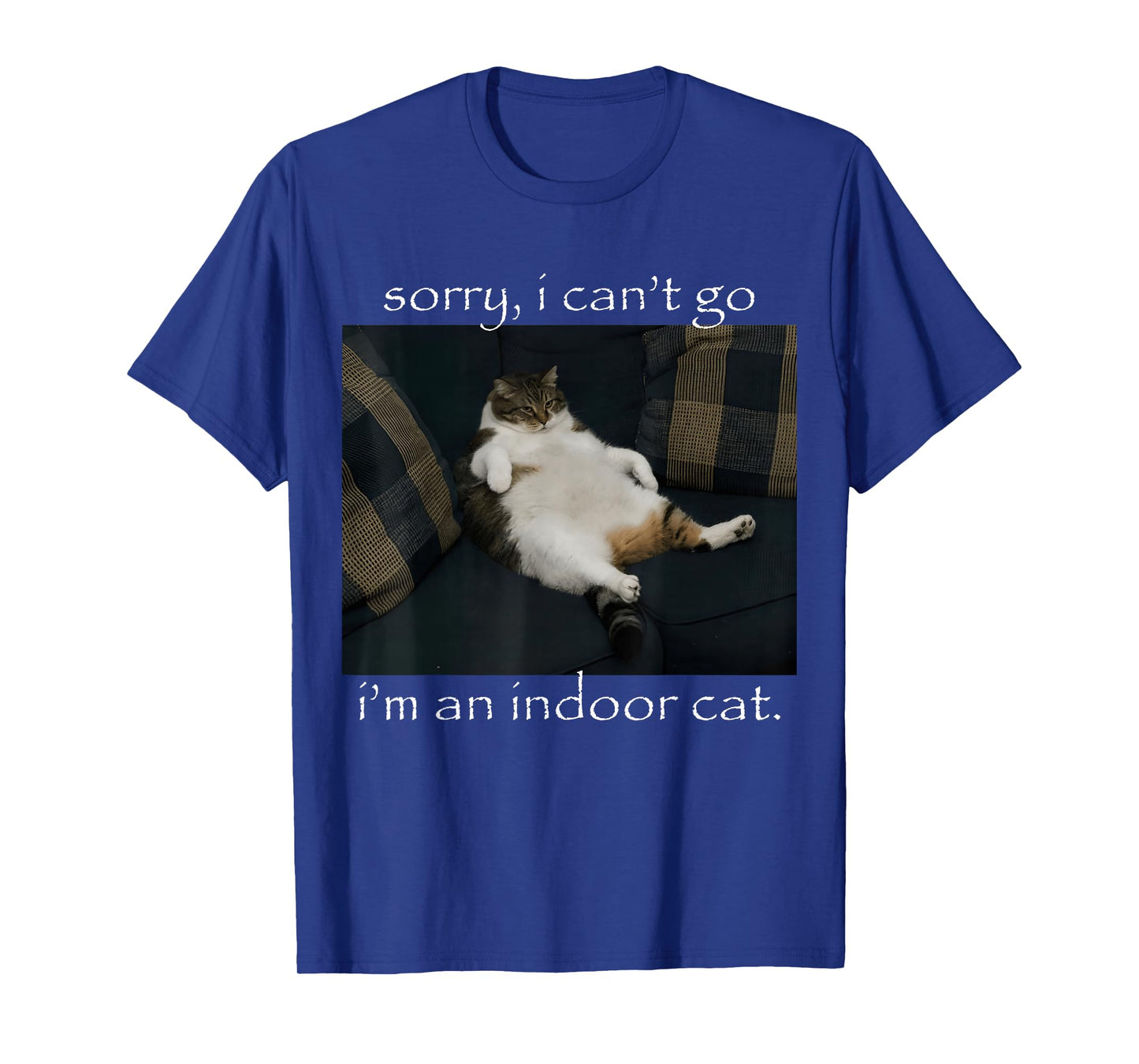 Sorry I Can’t Go I’m an Indoor Cat Funny Introvert Meme T-Shirt