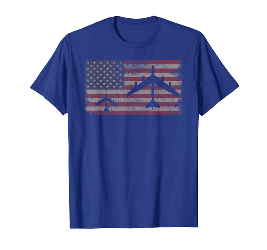 B52 Bomber Plane American Flag T-Shirt Gift T-Shirt