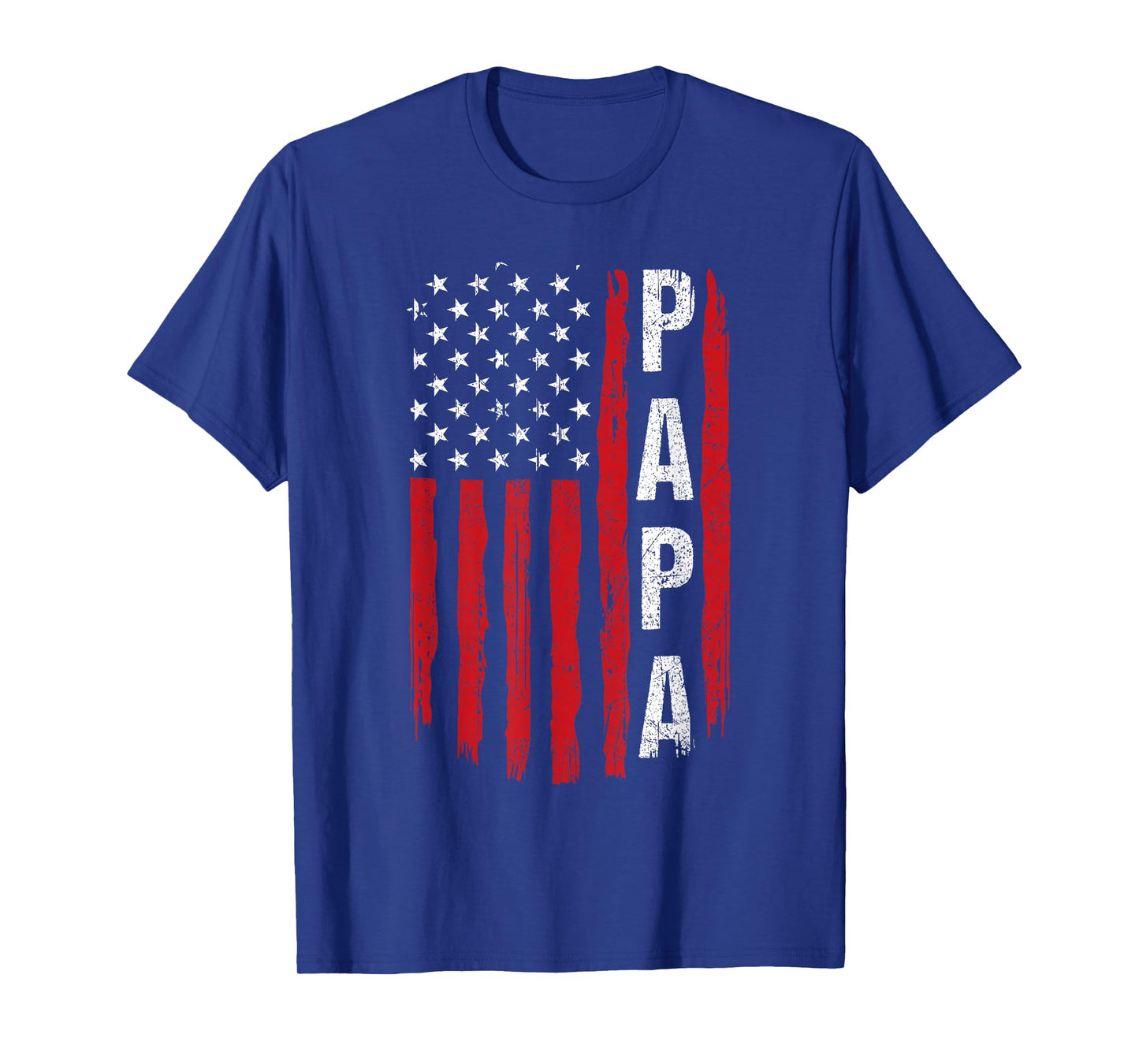 Proud Papa Father's Day Patriotic Dad USA flag T-Shirt