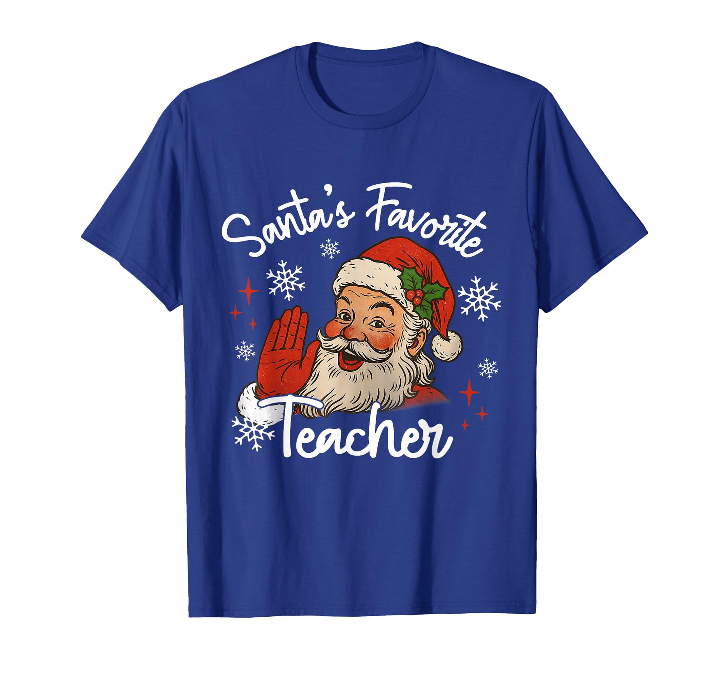 Santa's Favorite Teacher Funny Christmas Xmas Santa Claus PJ T-Shirt