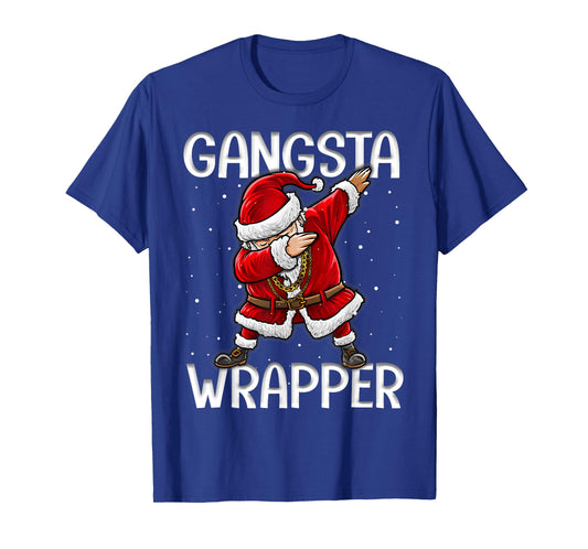 Gangsta Wrapper Funny Dabbing Santa Christmas Shirt Men T-Shirt