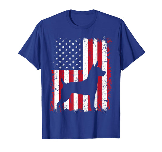 Rat Terrier 4th of July Patriotic American USA Flag Gift T-Shirt