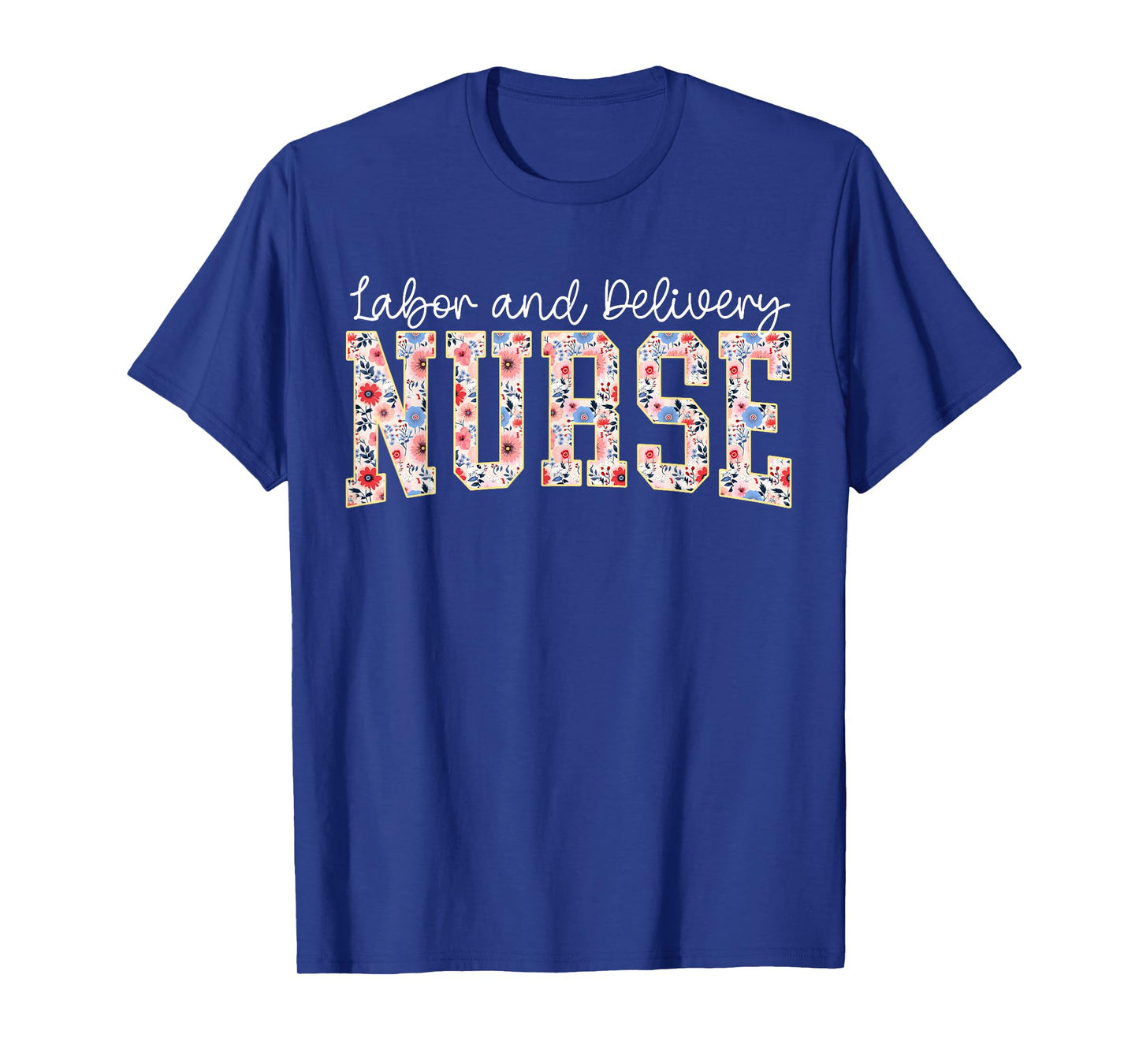 Cute Labor and Delivery Nurse Groovy L&D Nurse Floral T-Shirt