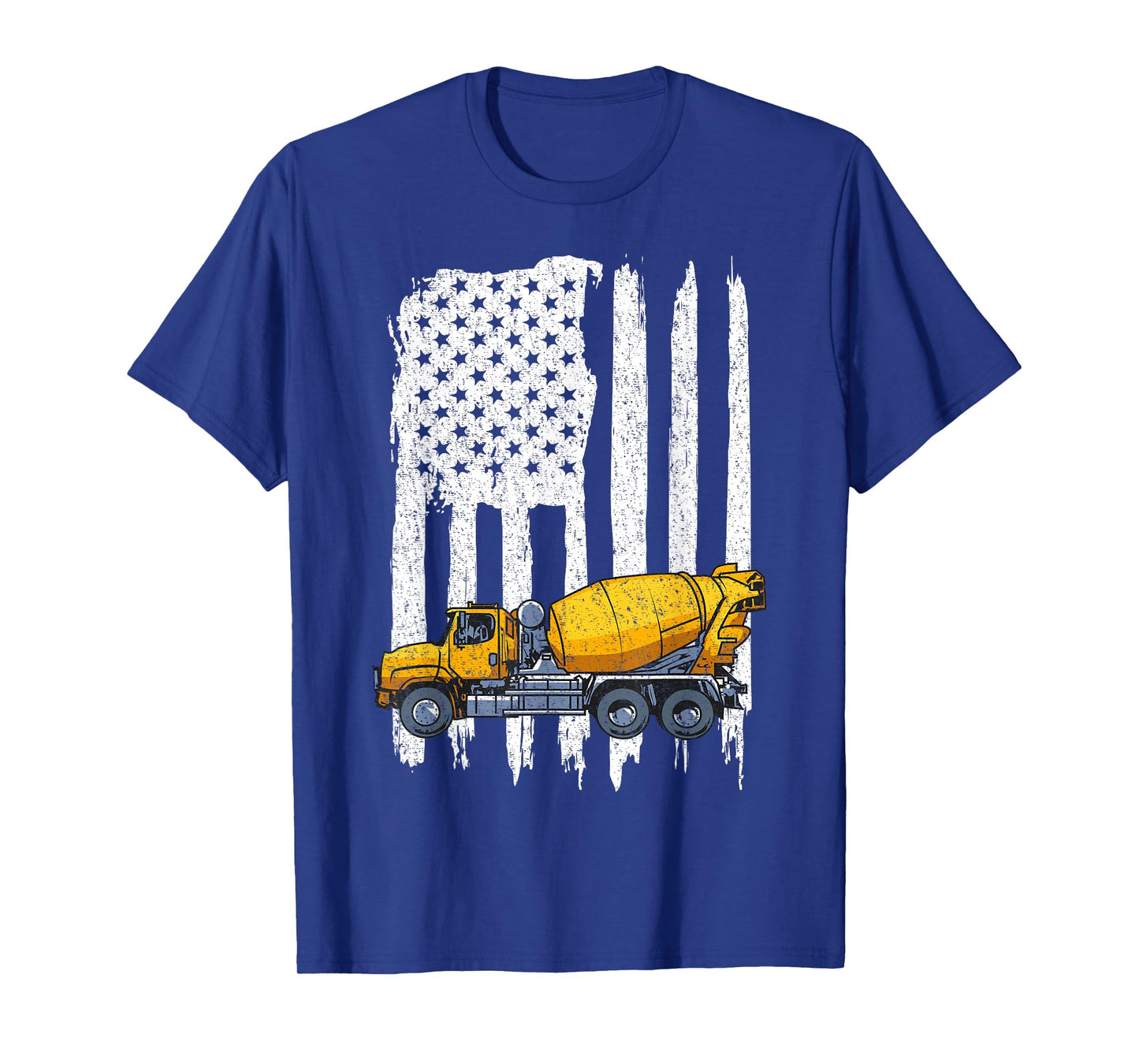 Patriotic Cement Truck Driver Concrete Mixer American Flag T-Shirt