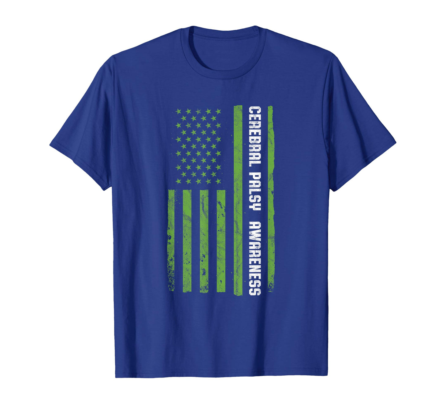 Cerebral Palsy Awareness Month American Flag CP T-Shirt