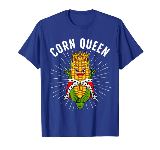 Cool Corn Queen For Women Girls Food Farming Corn Cob Farmer T-Shirt