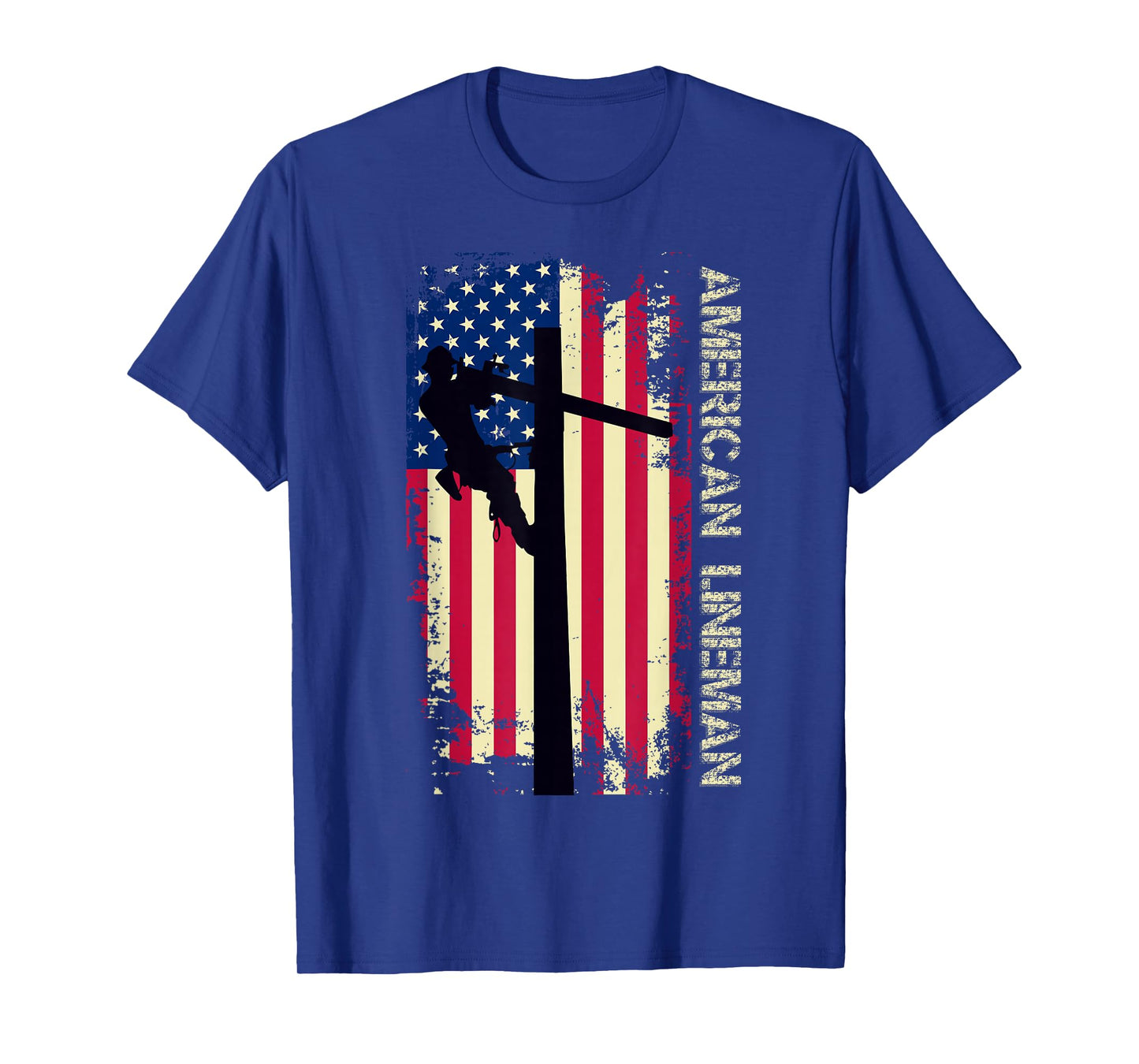 American Lineman USA vintage Flag Pride Patriotic Lineman T-Shirt