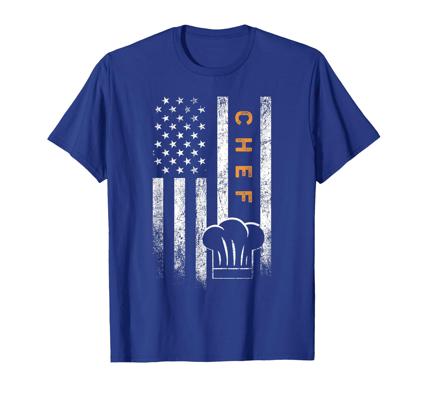 Chef American Flag Design Cook Cooking Women Men T-Shirt