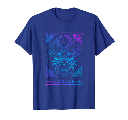 Cancer Hand-Drawn Horoscope Art / Astrology & Zodiac Sign T-Shirt