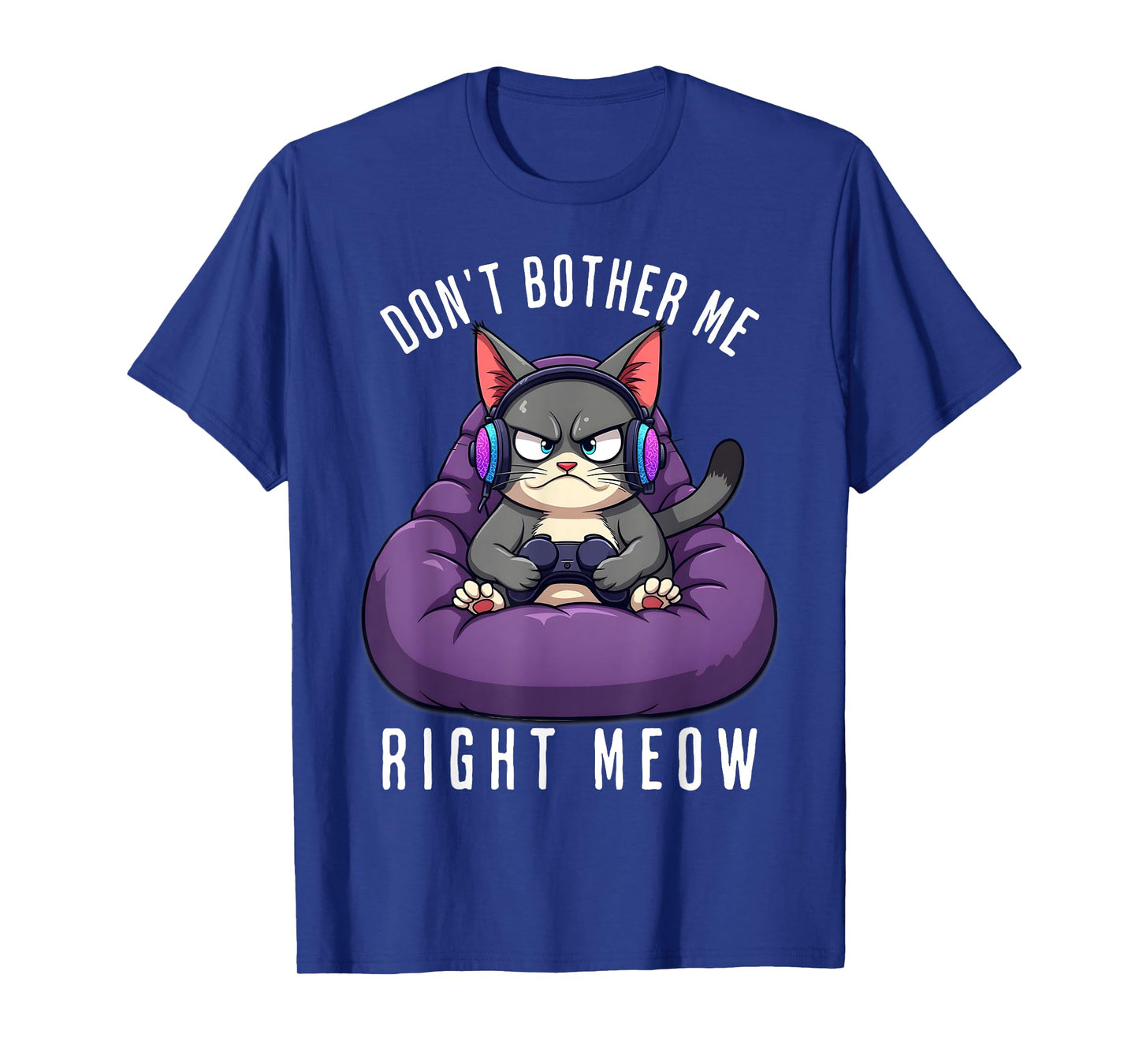 Funny Gamer Cat Gaming For Video Gamers Boys Men T-Shirt