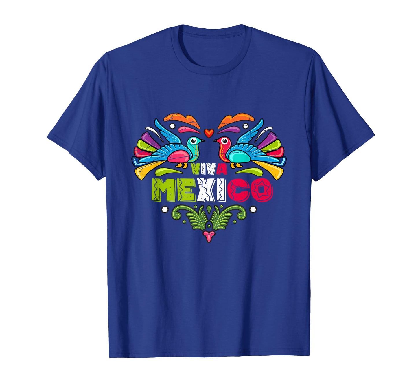 Proud Mexican Flag Peacock Animal Gift Viva Mexico T-Shirt Small