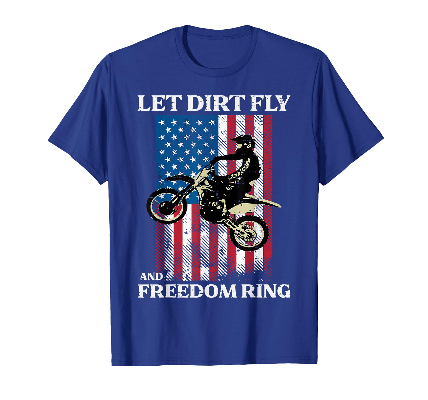 4th of July Dirt Bike Motocross America Biker Men Women Kids T-Shirt