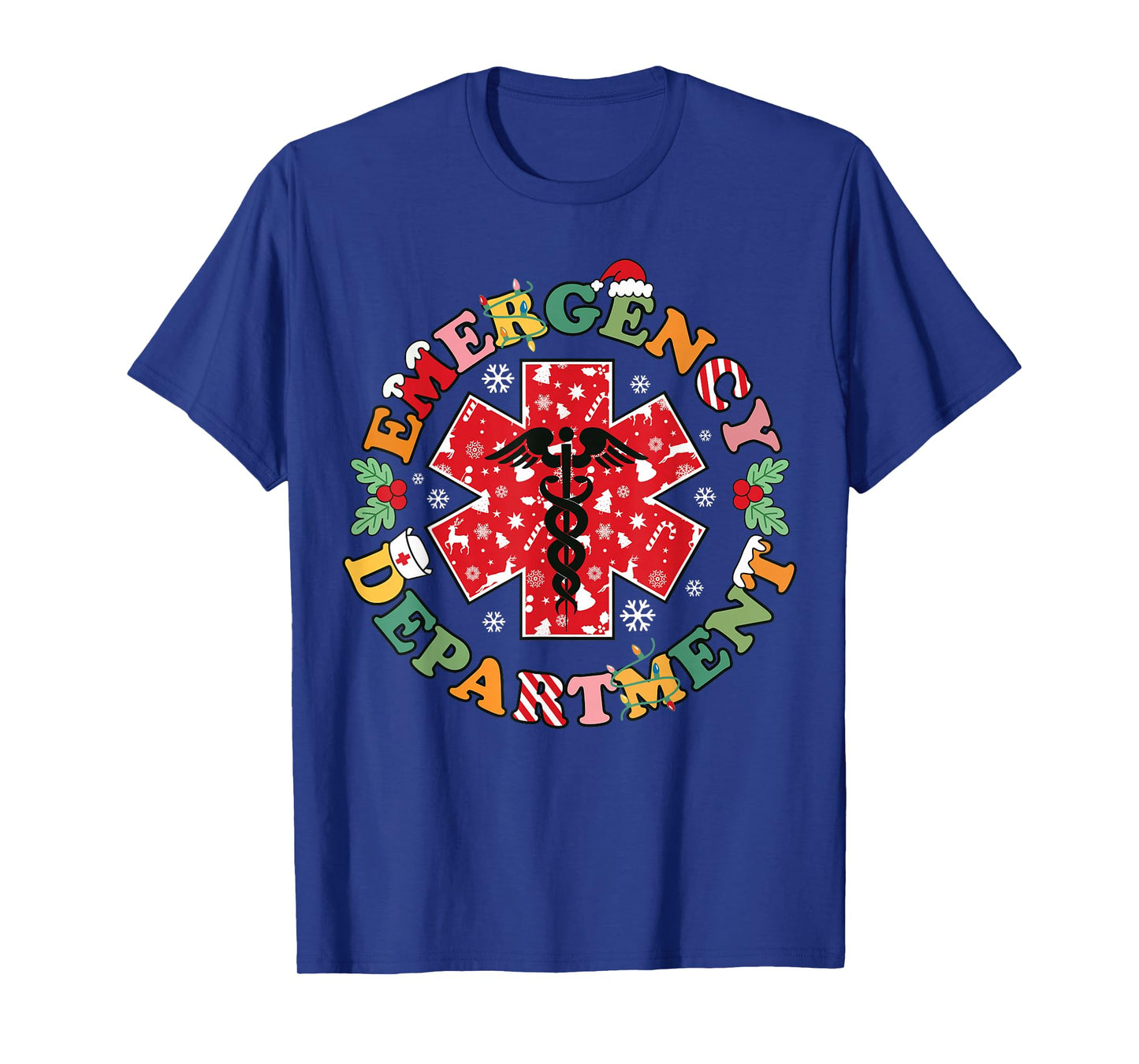Cute Emergency Department Christmas ER Nurse Santa T-Shirt