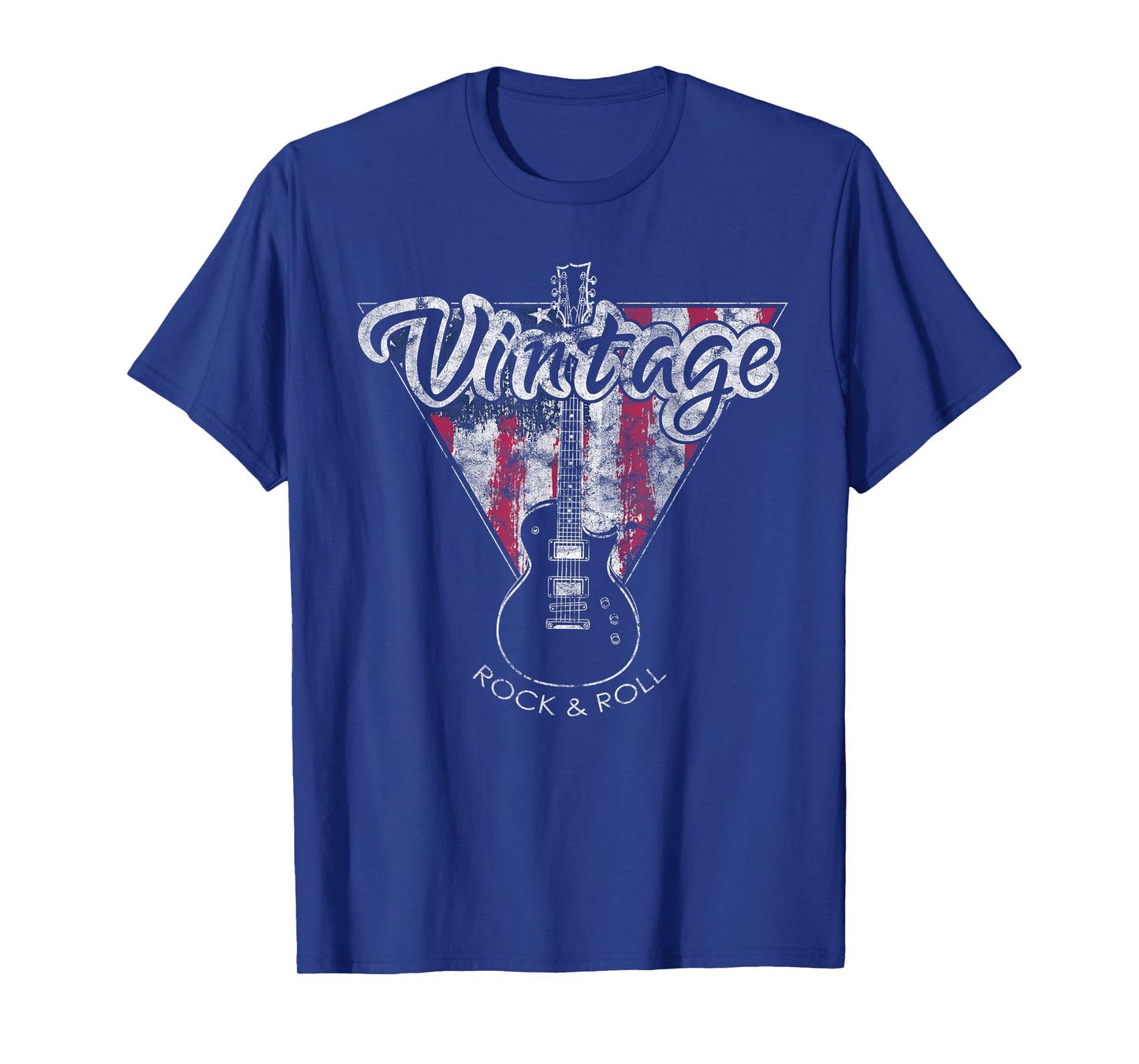 American Flag Guitar T-Shirt Vintage Guitar Player Gift T-Shirt
