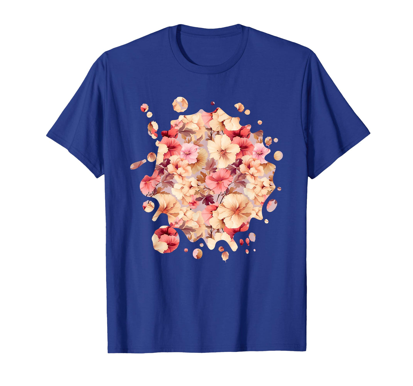 Cute Hollyhock Inspired Flower Plant Lover Gardener women T-Shirt