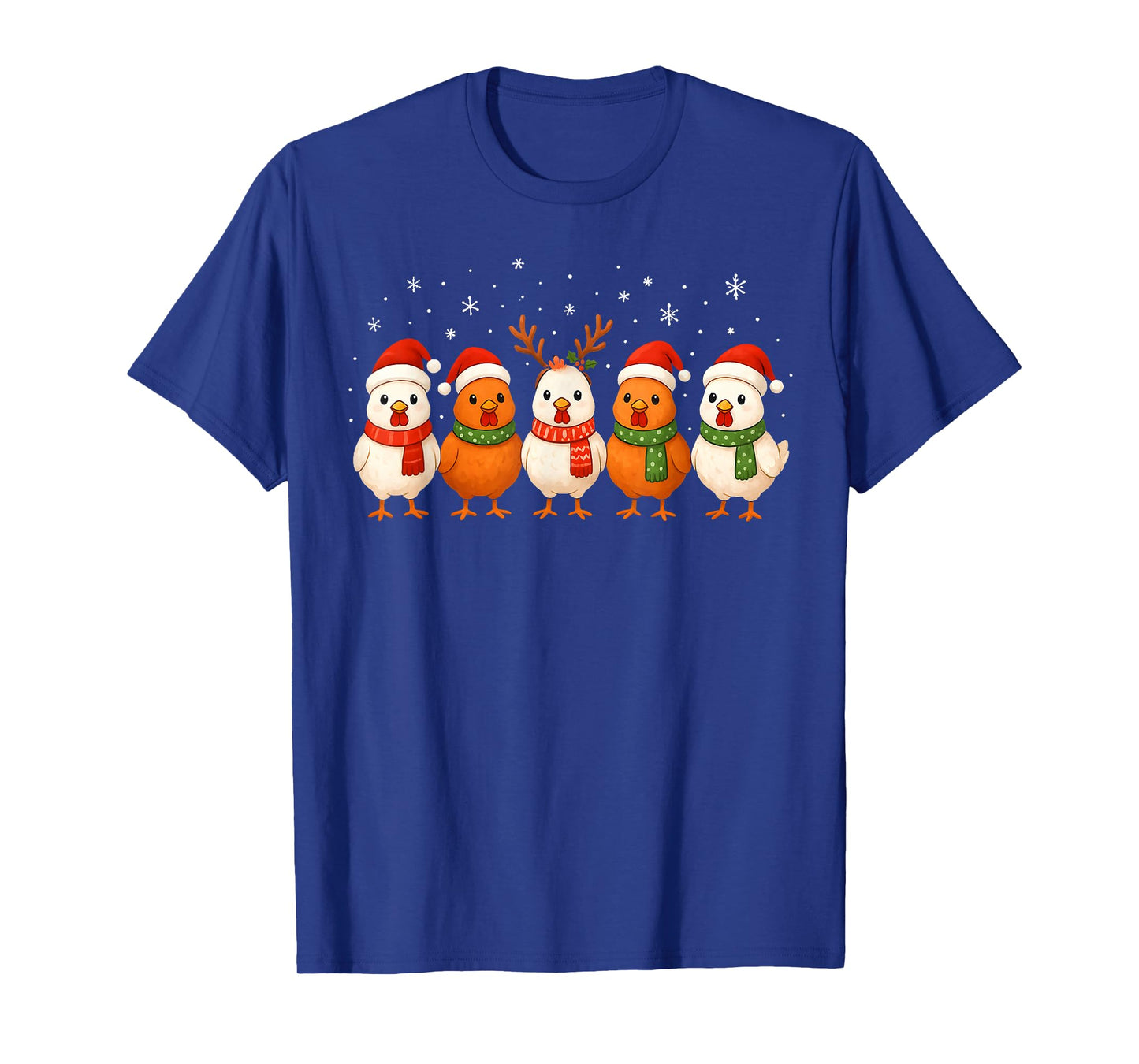 Christmas Lights Chicken Santa Kawaii Xmas Tree Holiday T-Shirt