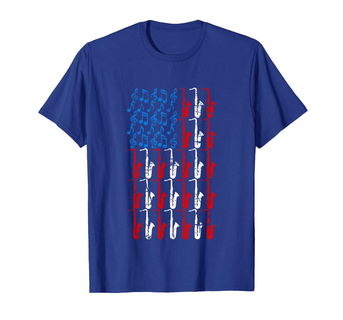 Saxophone American Flag 4th of July Men Women Saxophonist US T-Shirt