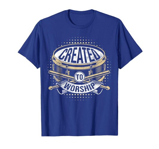 Drummer For Jesus Religious Drummer Gifts Christian Music T-Shirt, Unisex-Adults, Black, Small, Short Sleeve