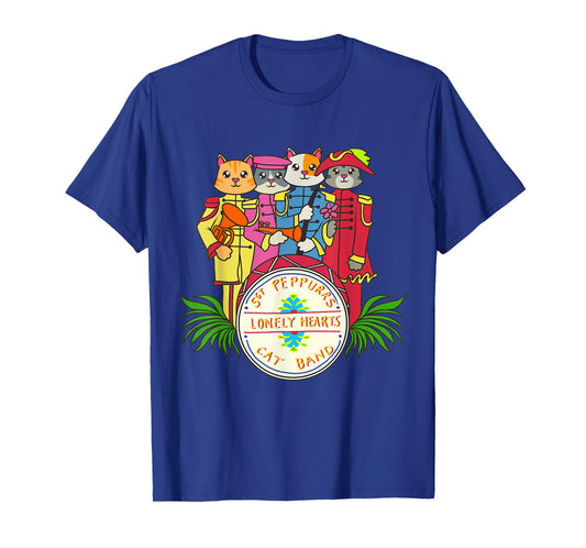 Classic Kitty Sgt. Peppurr's Lonely Hearts Funny Cat Band T-Shirt