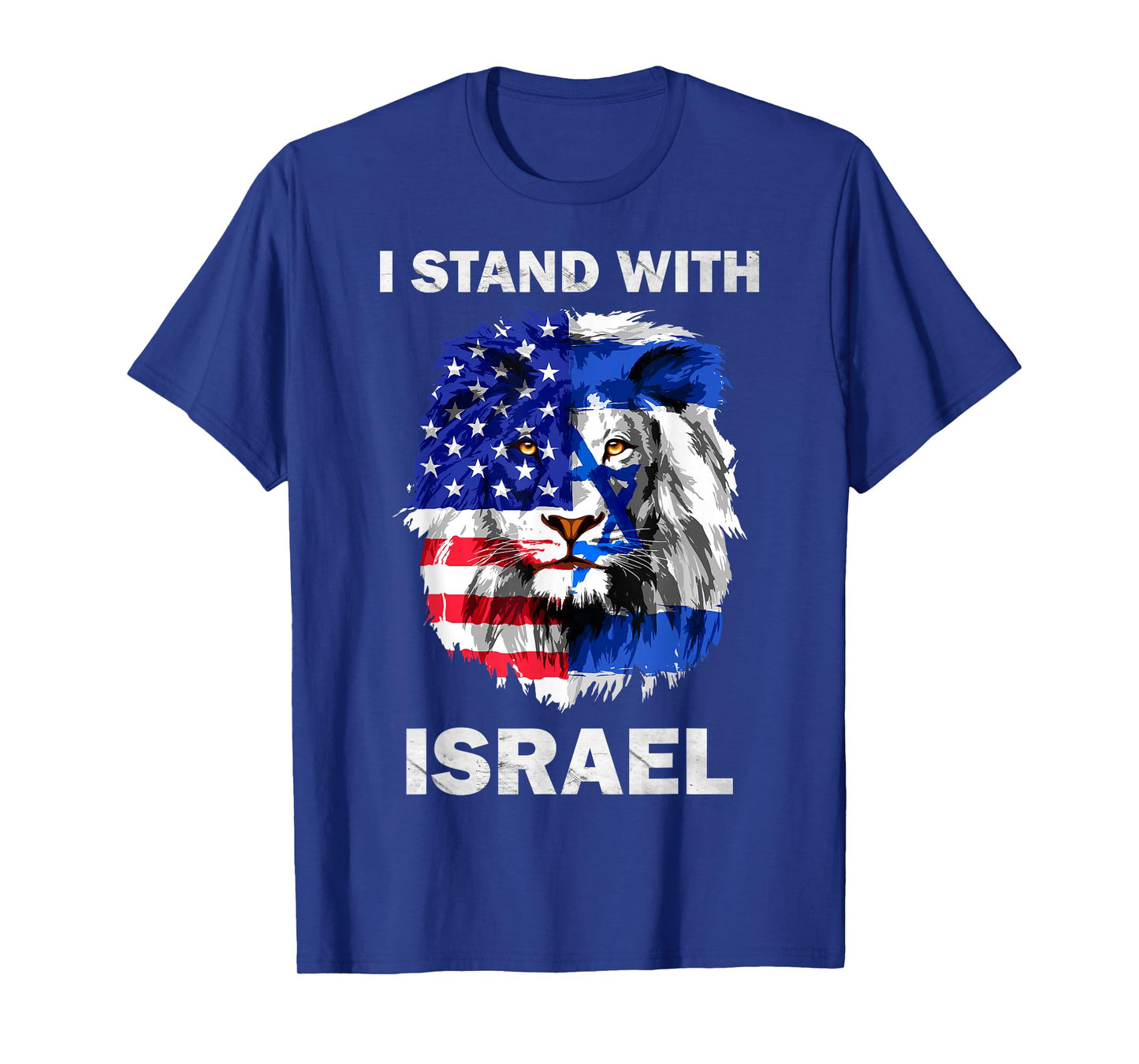 Israel and USA Flag Lion | I Stand with Israel T-Shirt