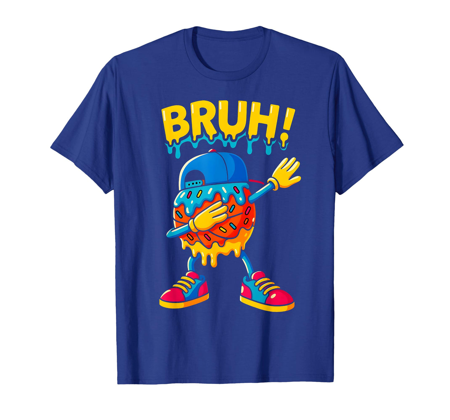 Basketball Ice Cream Drip Boys Girls Cute Dabbing Game Day T-Shirt