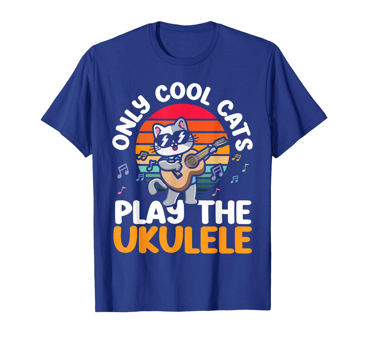 Hawaiian Ukulele Uke Cat Only Cool Cats Play The Ukulele T-Shirt