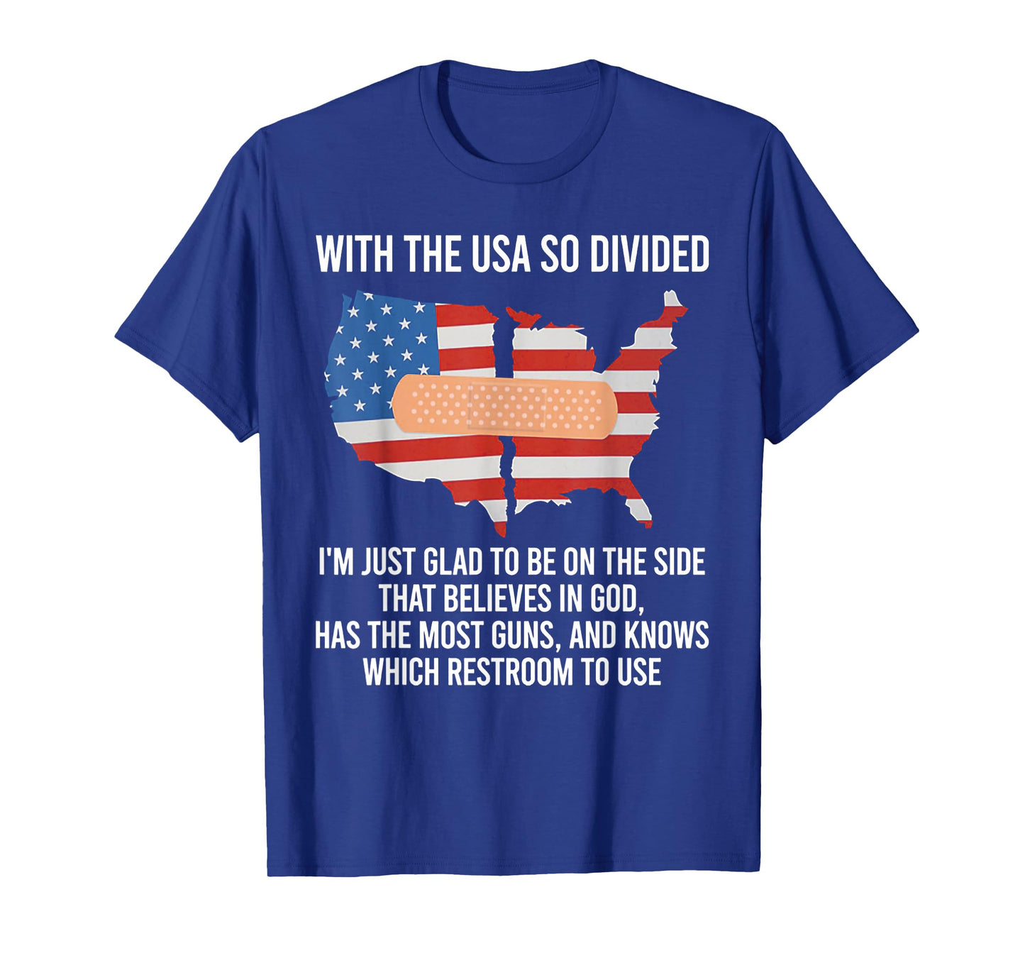With The USA So Divided America Flag T-Shirt