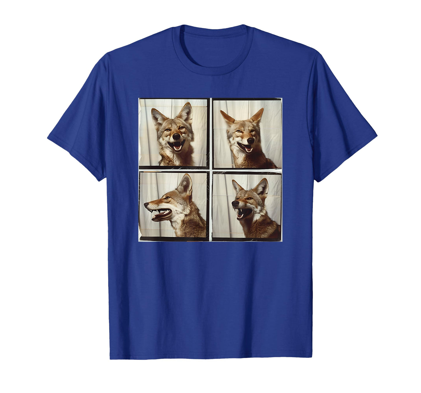 Cool Coyote Wolf Funny Animal Photobooth Smiling Coyote T-Shirt