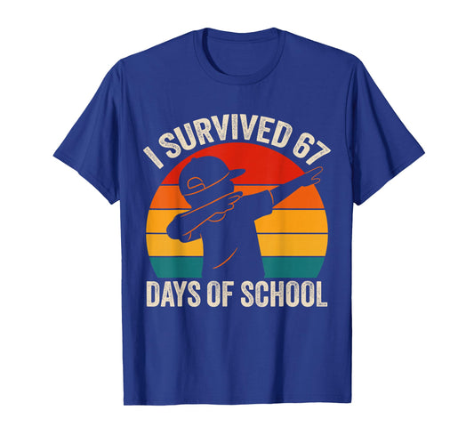 I Survived 67 Days of School Dabbing Six Seven Meme Boys T-Shirt