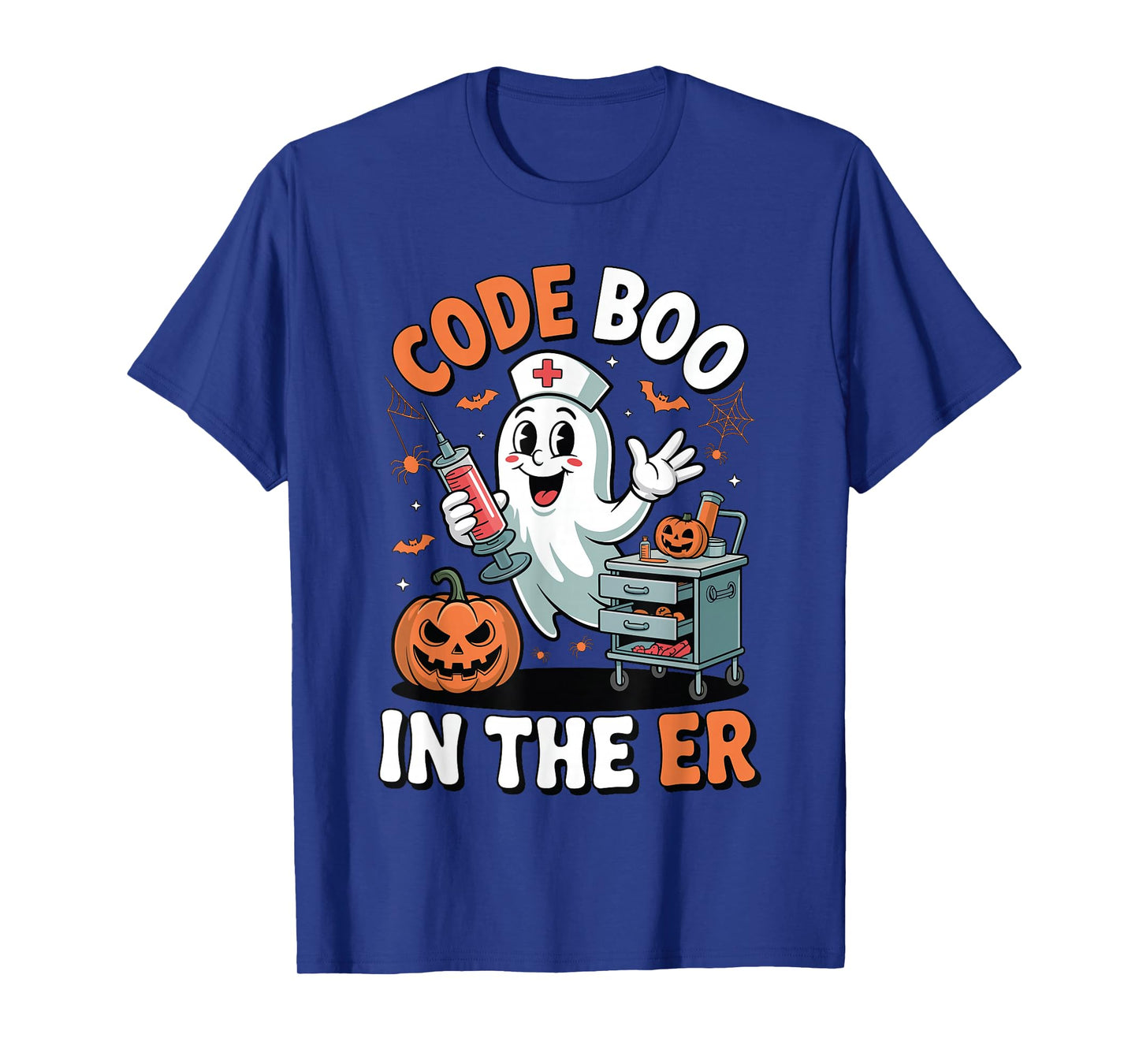 Code Boo in The ER Funny Medical Halloween ER Nurse T-Shirt
