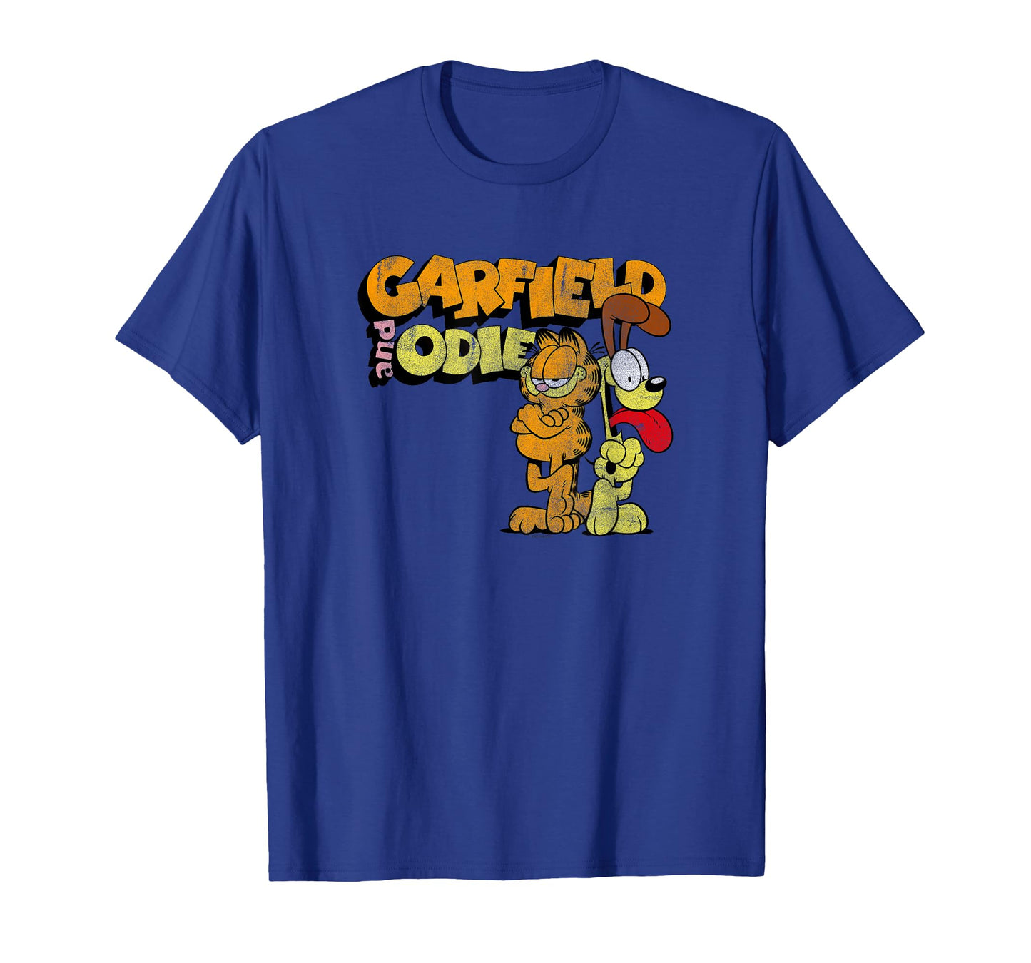 Garfield Distressed Garfield and Odie Cartoon Cat T-Shirt
