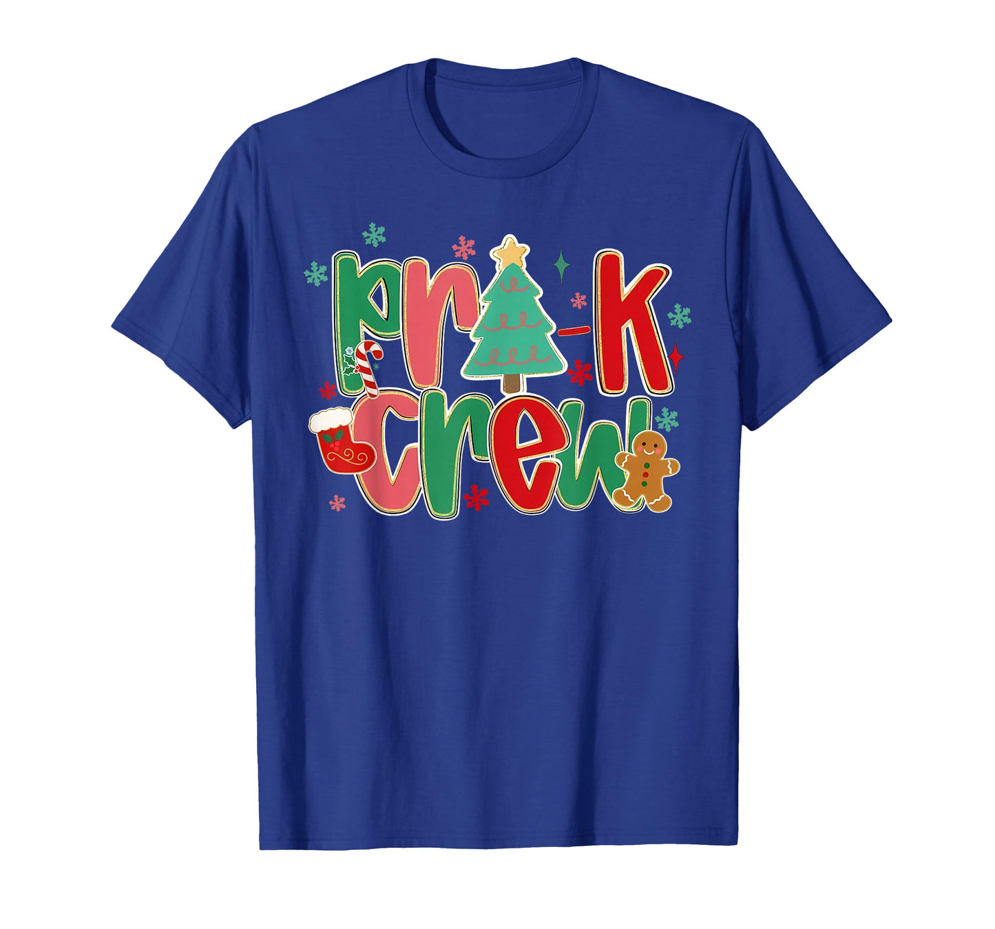 Pre-K Crew Christmas Teacher Preschool Team School Staff T-Shirt