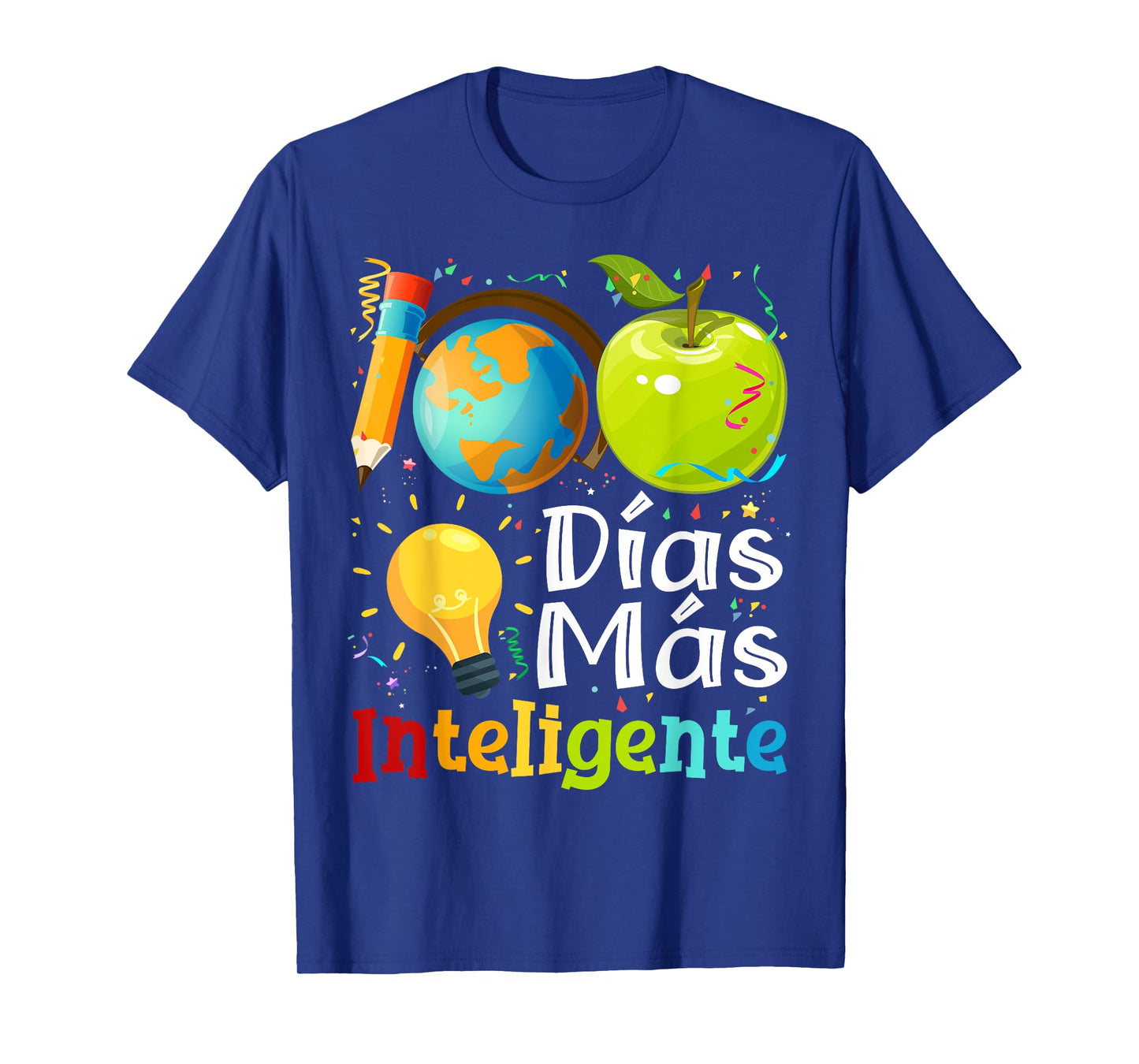100 Dias mas inteligente Spanish Teacher 100th Day School T-Shirt for Men Women Kids