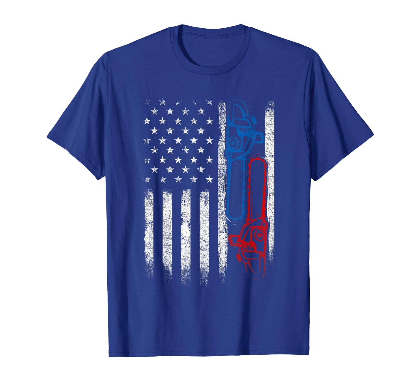 Patriotic Lumberjack - USA Flag Woodcutter Lumberman Logger T-Shirt
