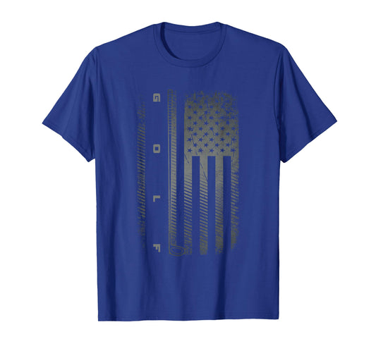 American Flag Golfer Golf T-Shirt