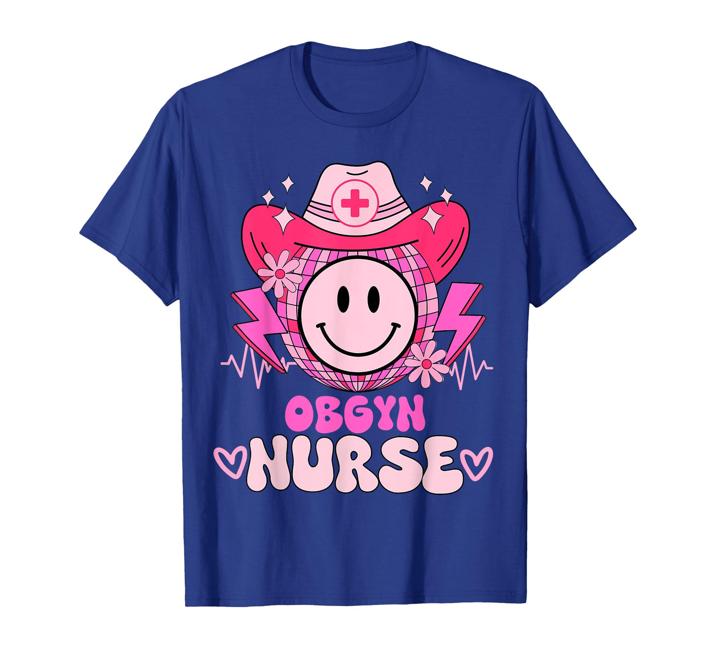 Cute medical retro stethoscope RN country OBGYN nurse T-Shirt