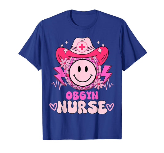 Cute medical retro stethoscope RN country OBGYN nurse T-Shirt