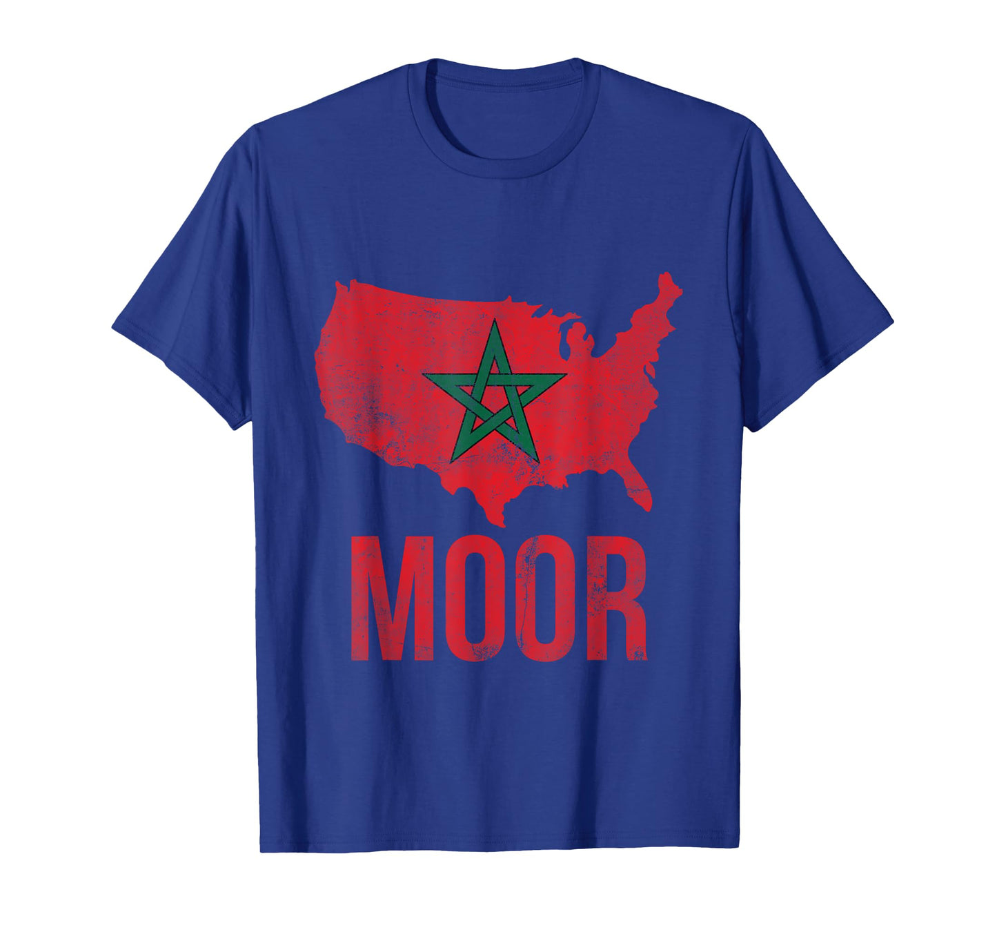 Moorish American T-Shirt America Amexem Moroccan Flag Tee T-Shirt