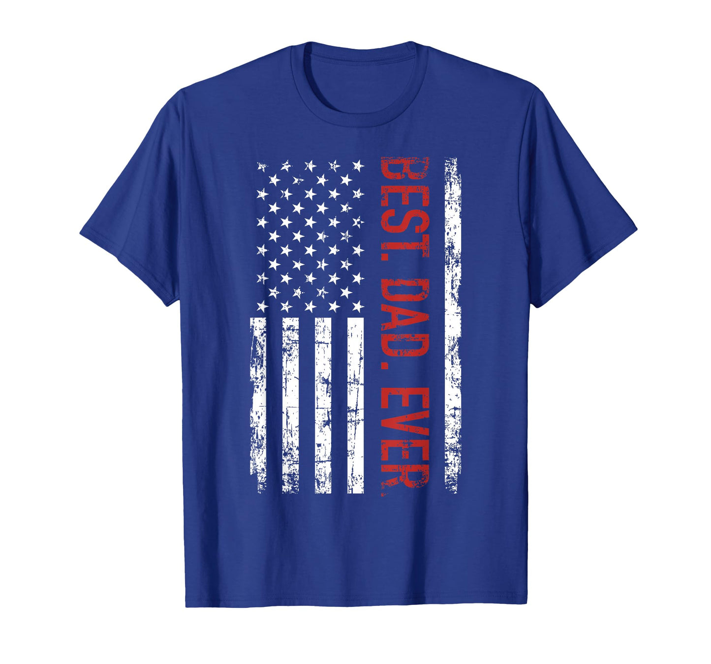 Best dad ever US american flag gift for father's day Short Sleeve T-Shirt