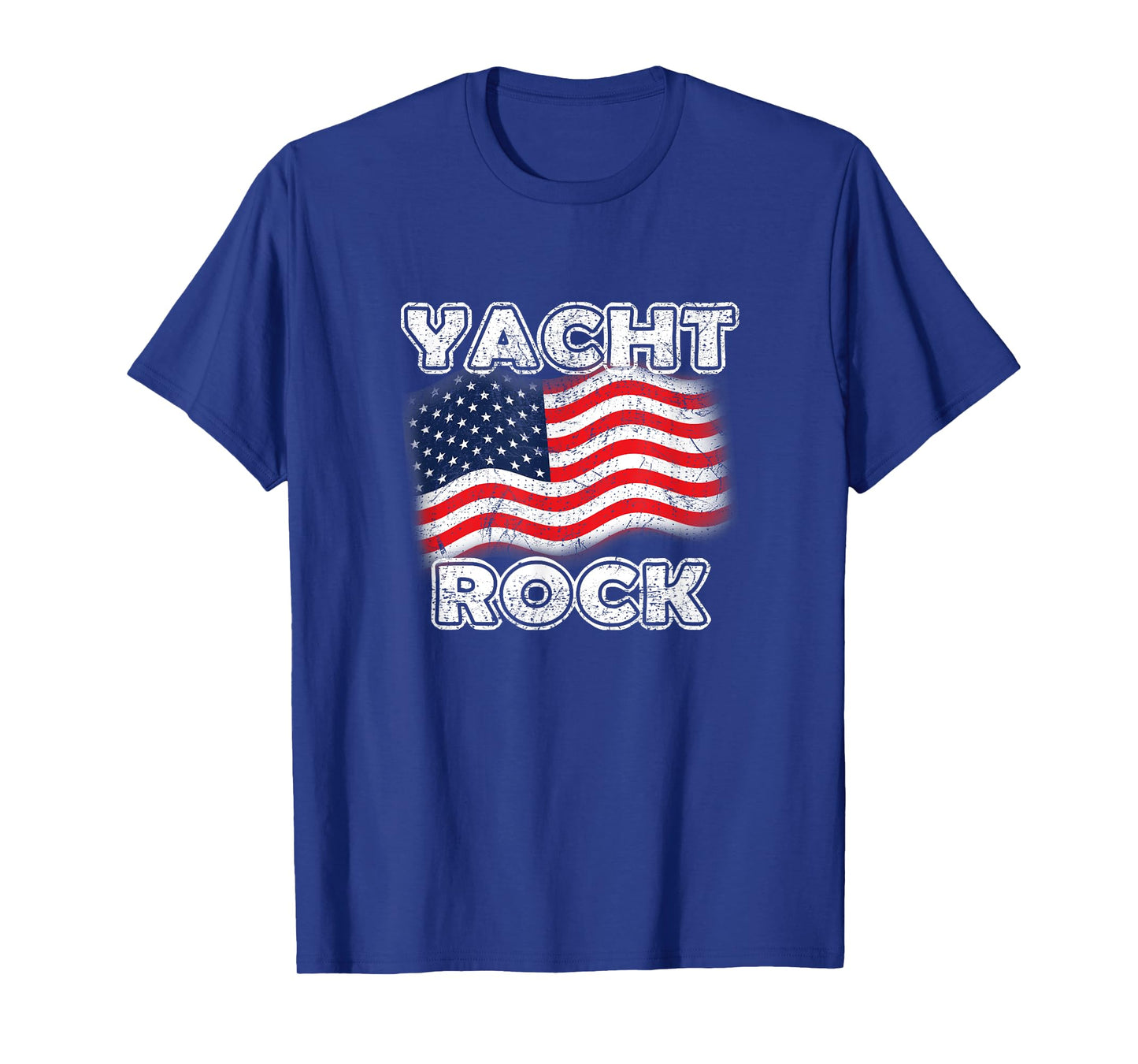 Yacht Rock American Flag Fun July 4th Maritime Vintage Style Women Men T-Shirt