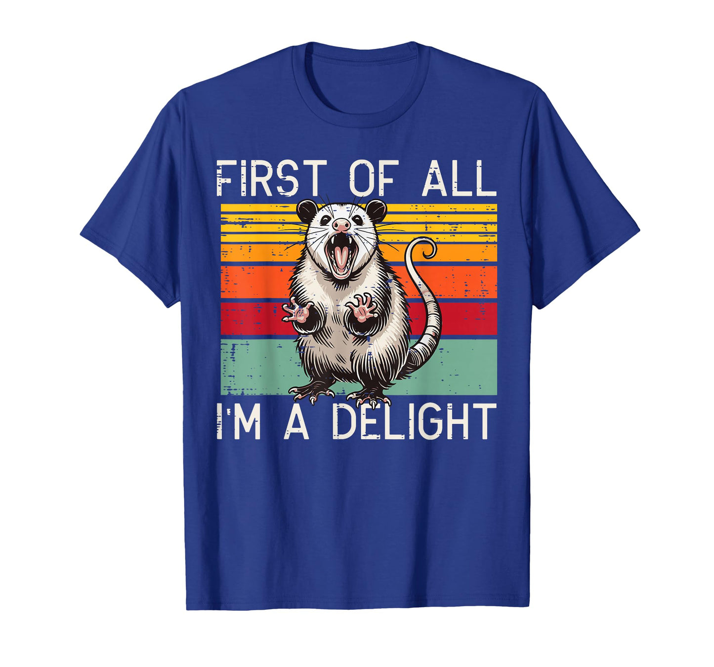 Possum Im A Delight Retro Opossum Trash Cat Kids Men Women T-Shirt