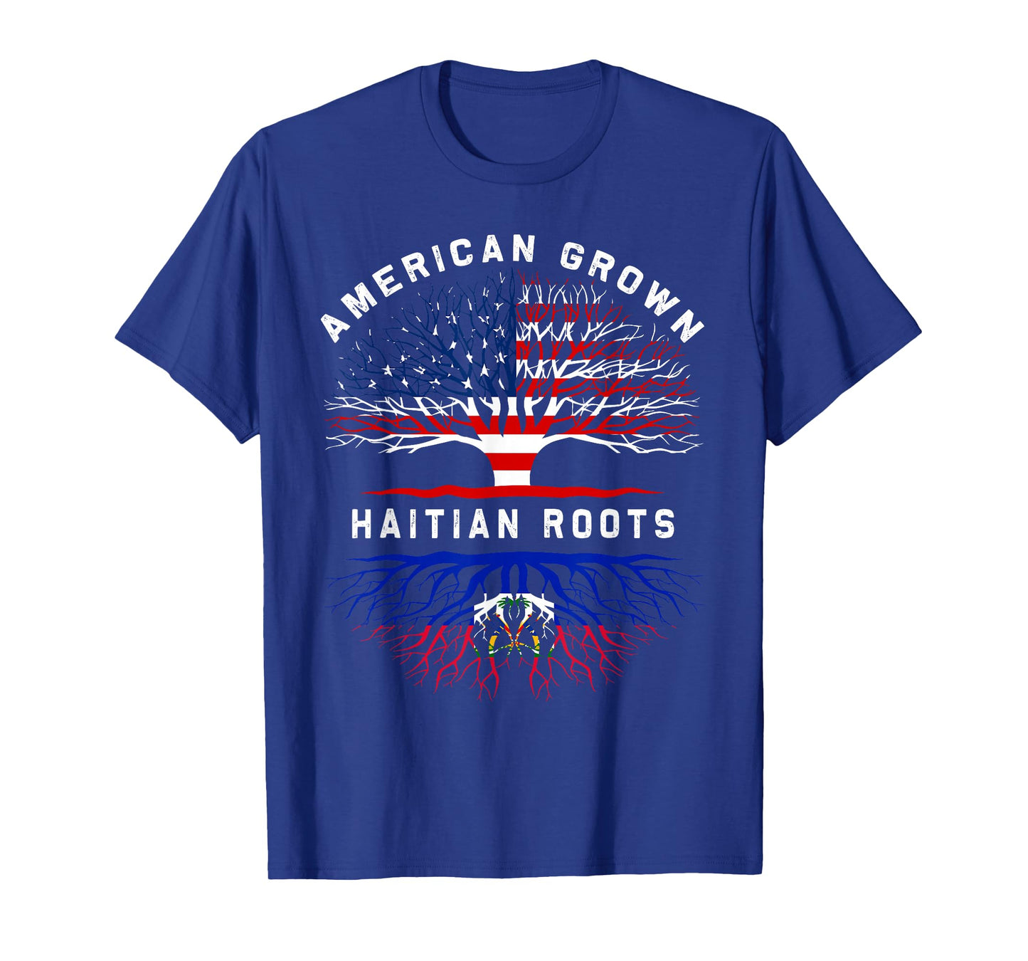 Haitian Roots American Grown Tree Family Heritage T-Shirt