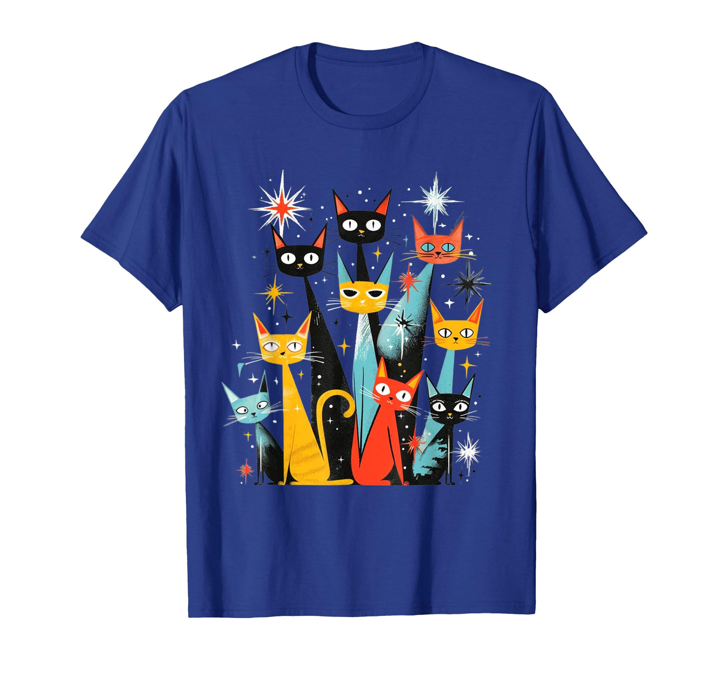 Vintage Retro Mid-Century Modern Look Cats 50s 60s Style T-Shirt