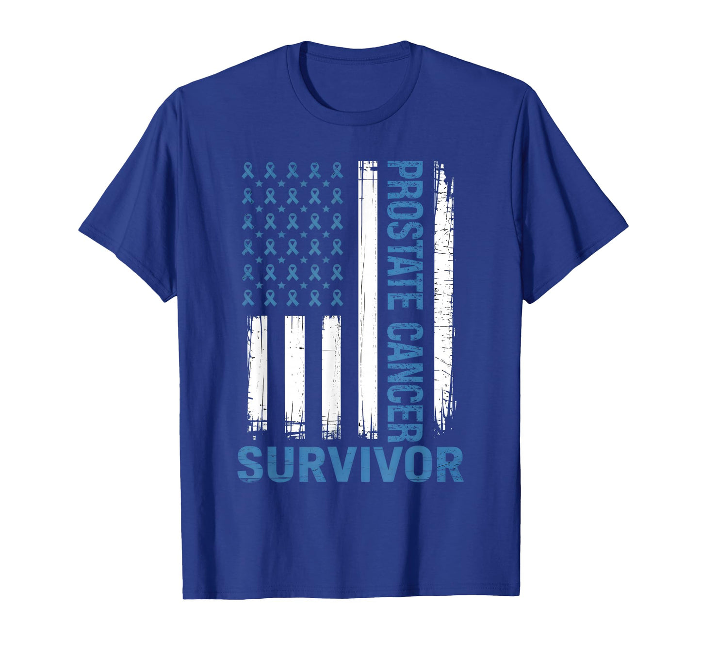 Prostate Cancer Survivor Vintage Flag Ribbon T-Shirt