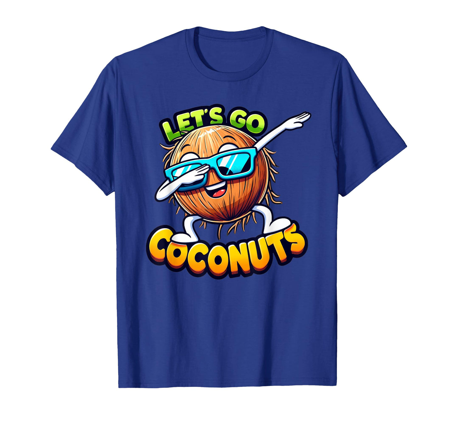 Let's Go Coconut Summer Vacation Beach Trip Dabbing Fruit T-Shirt for Men Women Kids
